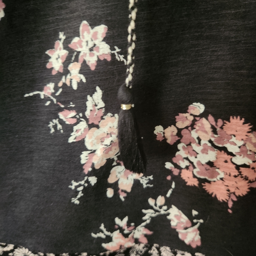 Lucky Brand Black and Pink Floral Tank Top - Picture 5 of 6